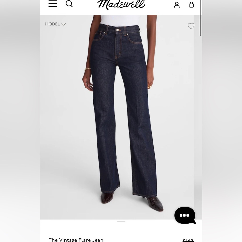 Madewell Vintage Flare Jeans NEW W TAGS, women’s 28
